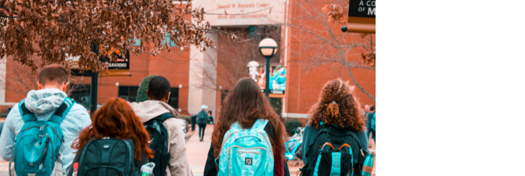 students walking to class at a university